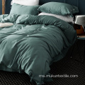 Superior Quality Cotton Pure Warna Empat Piece Bedding Set